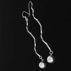 Silver Long Dangling Earrings