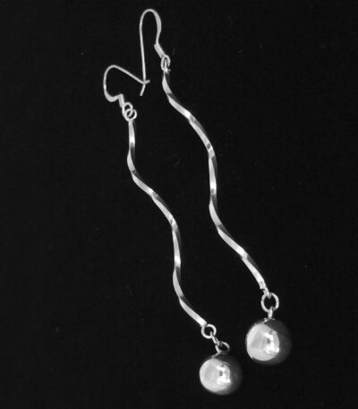 Silver Long Dangling Earrings