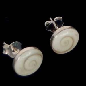 Silver Shiva shell studs