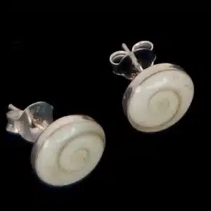 Silver Shiva shell studs