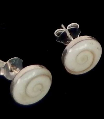 Silver Shiva shell studs
