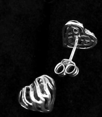 Big Silver Heart Earrings