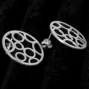 Silver chunky stud earrings
