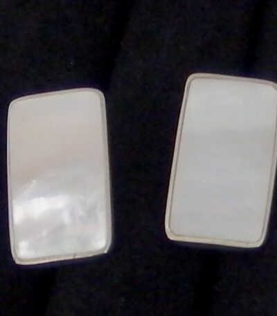 chunky shell silver studs