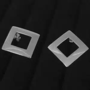 Silver chunky stud earrings