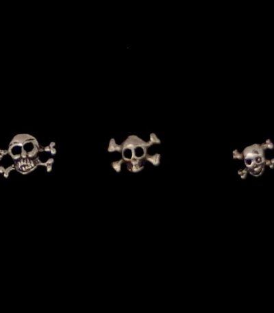 Silver Skull Stud earrings