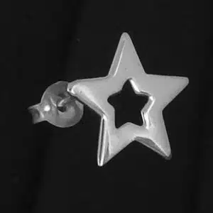 Chunky stud earrings silver