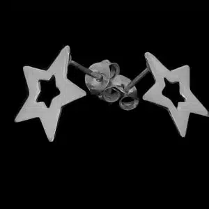 Chunky stud earrings silver