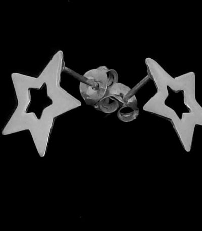 Chunky stud earrings silver