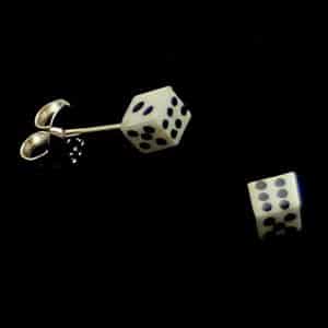 Colour Dice Stud Earring