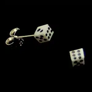 Colour Dice Stud Earring