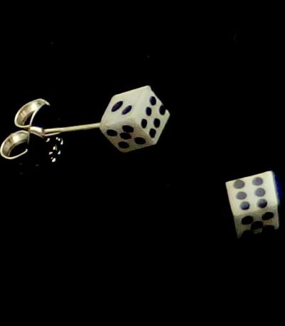 Colour Dice Stud Earring