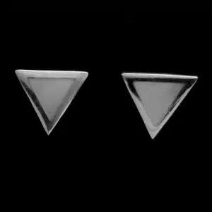 Silver chunky stud earrings