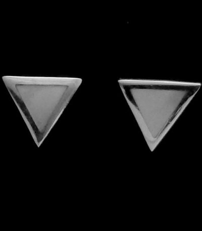 Silver chunky stud earrings