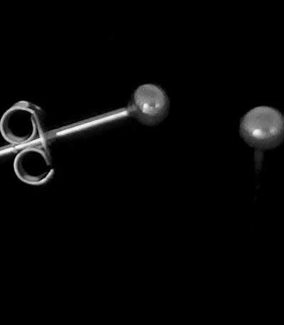 Plain silver ball studs