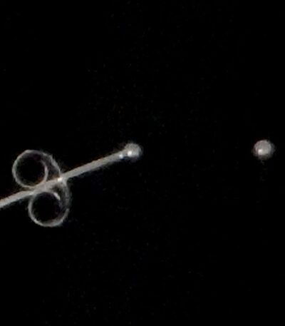 Plain ball stud earring