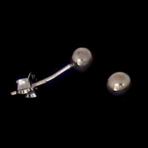 Plain silver ball studs
