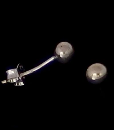 Plain silver ball studs