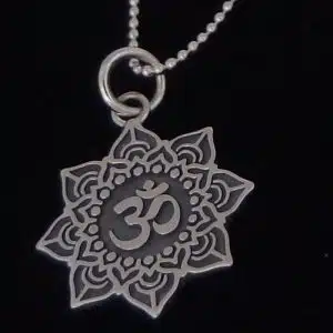 Mandala Om necklace