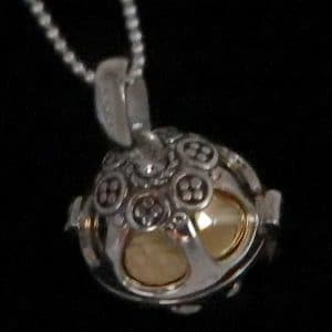 Silver chime ball pendant