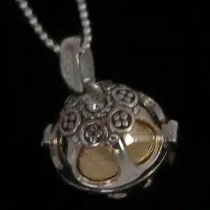 Silver chime ball pendant