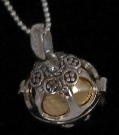Silver chime ball pendant