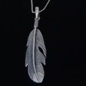 Big angel feather pendant