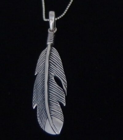 Big angel feather pendant