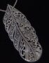 Large silver feather pendant