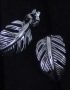 Sterling silver feather hoops