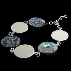 Sterling silver paua bracelet