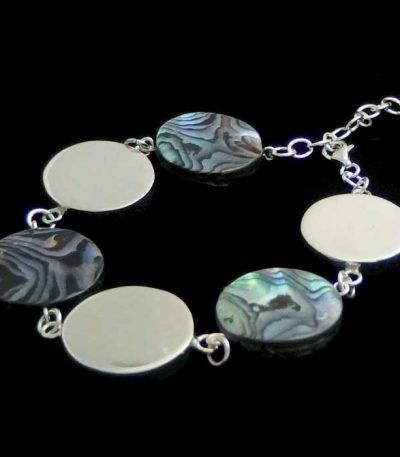 Sterling silver paua bracelet