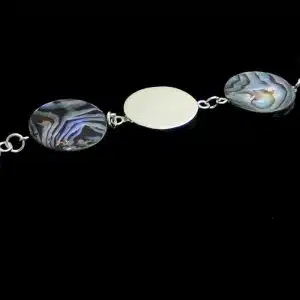 Sterling silver paua bracelet