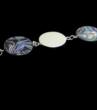 Sterling silver paua bracelet