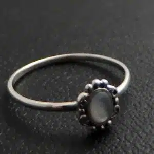 Mother pearl ring silver
