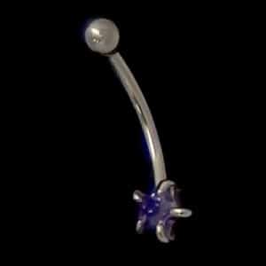 Amethyst CZ eyebrow pierce