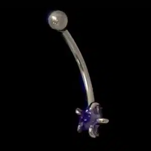 Amethyst CZ eyebrow pierce