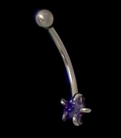 Amethyst CZ eyebrow pierce