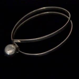 Silver ball bangle