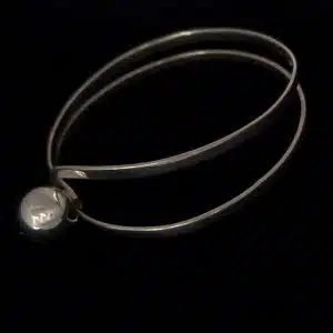 Silver ball bangle