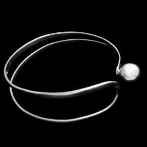 Silver ball bangle