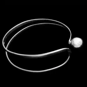 Silver ball bangle