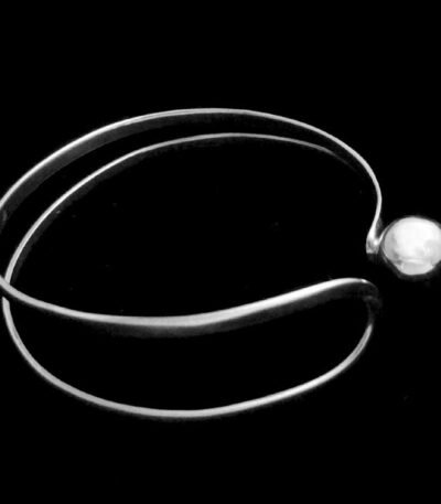 Silver ball bangle