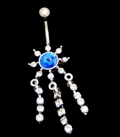 Dangling belly piercing