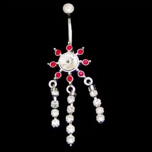 Dangling belly piercing