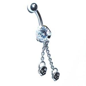 Dangle belly piercing