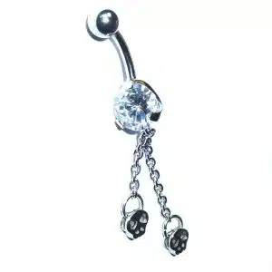 Dangle belly piercing