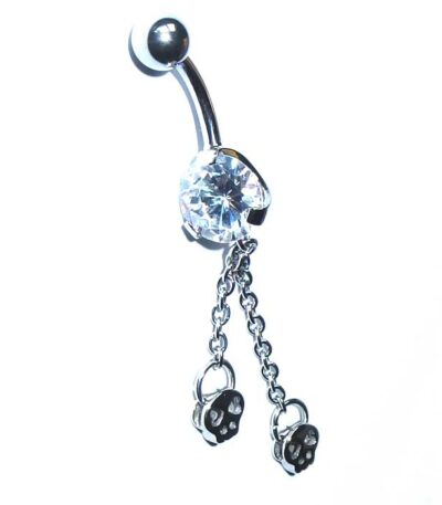 Dangle belly piercing