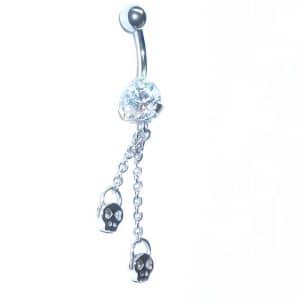 Dangle belly piercing