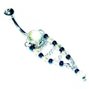 Dangling belly piercing